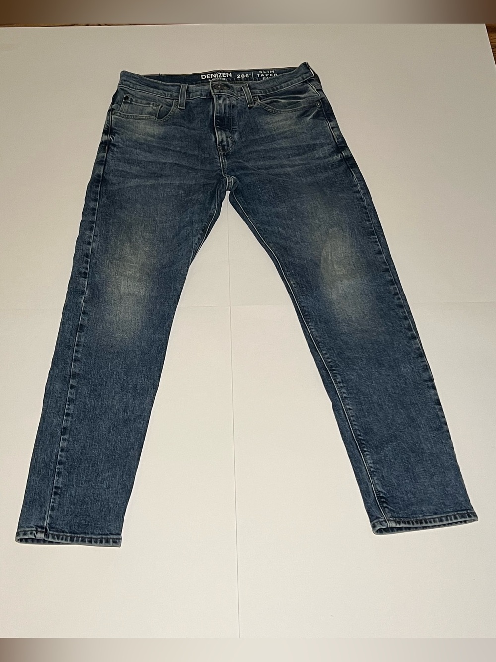 Denizen from Levi's Men's Faded Dark Blue Slim Straight Jeans